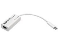 Tripp Lite USB-C to Gigabit Ethernet NIC Network Adapter 10/100/1000 Mbps White