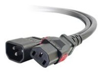 C2G 6ft Locking C14 to C13 10A 250V Power Cord Black