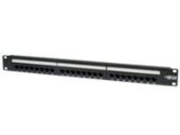 Tripp Lite 24-Port Cat6 Cat5 Patch Panel Feed Through Rackmount 568A/B RJ45 1URM TAA
