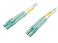 Tripp Lite 1M 10Gb/100Gb Duplex Multimode 50/125 OM4 LSZH Fiber Patch Cable LC/LC Aqua 1 Meter
