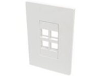Tripp Lite Single-Gang 4-Port Wall Plate Keystone Cat5/6 USB HDMI Dport RCA