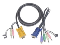 10FT PS2 KVM CABLE WITH AUDIOSPHD15 TO VGA PS2 &AUDIO
