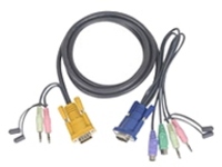 10FT PS2 KVM CABLE WITH AUDIOSPHD15 TO VGA PS2 &amp;AUDIO