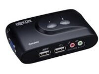 Tripp Lite 2-Port Desktop Compact USB KVM Switch with Audio &amp; Cable Kit