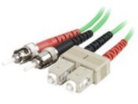 C2G 3m SC-ST 62.5/125 OM1 Duplex Multimode PVC Fiber Optic Cable - Green - patch cable - 3 m - green