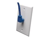 Tripp Lite 3ft Cat6 Gigabit Molded Patch Cable RJ45 Right Angle Up to Straight M/M Blue 3&#x27;