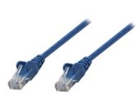 Intellinet Network Patch Cable, Cat5e, 0.5m, Blue, CCA, U/UTP, PVC, RJ45, Gold Plated Contacts, Snagless, Booted, Polybag