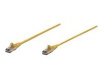 Intellinet Network Patch Cable, Cat6, 2m, Yellow, CCA, U/UTP, PVC, RJ45, Gold Plated Contacts, Snagless, Booted, Polybag