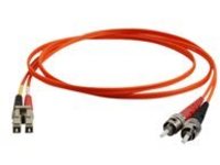 C2G 6m LC-ST 62.5/125 OM1 Duplex Multimode PVC Fiber Optic Cable - Orange - patch cable - 6 m - orange