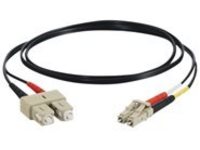 C2G 3m LC-SC 62.5/125 OM1 Duplex Multimode PVC Fiber Optic Cable - Black - patch cable - 3 m - black