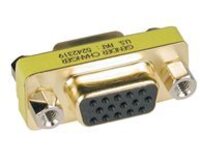 Tripp Lite Compact / Slimline Gold VGA Video Coupler Gender Changer HD15 F/F