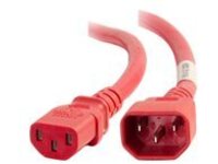 C2G 1ft 14AWG Power Cord (IEC320C14 to IEC320C13) -Red