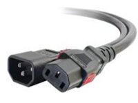 C2G 1ft Locking C14 to C13 10A 250V Power Cord Black