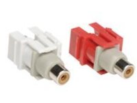 Tripp Lite 2 Piece Audio Keystone Snap-In Module Wallplate Kit Red, White F/F