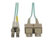 Tripp Lite 1M 10Gb Duplex Multimode 50/125 OM3 LSZH Fiber Optic Patch Cable LC/SC Aqua 3' 3ft 1 Meter