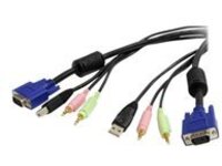 StarTech.com 10 ft 4-in-1 USB VGA KVM Cable with Audio and Microphone