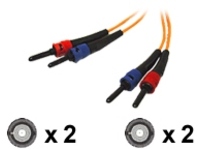 C2G 4m ST-ST 62.5/125 OM1 Duplex Multimode PVC Fiber Optic Cable