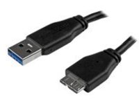 StarTech.com 0.5m 20in Slim USB 3.0 A to Micro B Cable M/M - Mobile Charge Sync USB 3.0 Micro B Cable for Smartphones a…