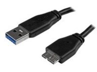 StarTech.com 0.5m 20in Slim USB 3.0 A to Micro B Cable M/M