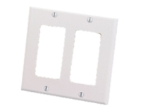 C2G Two Decorative Style Cutout Double Gang Wall Plate