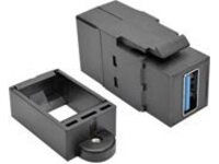 Tripp Lite USB 3.0 Keystone Panel Mount Coupler F/F All in One Black