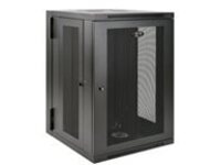 Tripp Lite 18U Wall Mount Rack Enclosure Server Cabinet Swinging Hinged Door Deep