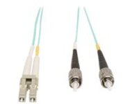 Tripp Lite 1M 10Gb Duplex Multimode 50/125 OM3 LSZH Fiber Optic Patch Cable LC/ST Aqua 3' 3ft 1 Meter - patch cable - 1…