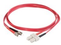 C2G 10m SC-ST 62.5/125 OM1 Duplex Multimode PVC Fiber Optic Cable - Red - patch cable - 10 m - red