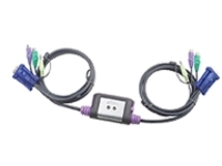 2PORT PS2 CABLE KVM W/ SPEAKER SUPPORT