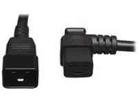 Tripp Lite 2ft Power Cord Extension Cable Right Angle C19 to C20 Heavy Duty 20A 12AWG 2'