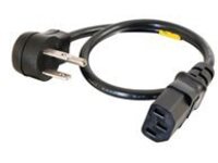 C2G 3ft 18 AWG Universal Flat Panel Power Cord (NEMA 5-15P to IEC320C13)