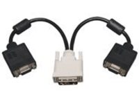 Tripp Lite 1ft DVI to VGA Splitter Adapter Converter DVI-A Analog M to 2x HD15F 1'