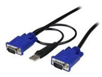 StarTech.com 15 ft 2-in-1 Ultra Thin USB KVM Cable - video / USB cable - 4.57 m