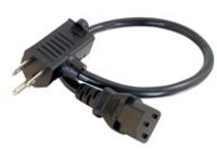 C2G 3ft 16 AWG Universal Power Cord With Extra Outlet