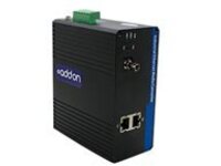 AddOn 100Mbs 2 RJ-45 to 1 ST Industrial Media Converter