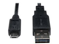 Tripp Lite 1ft USB 2.0 High Speed Cable 28/24AWG Reversible A to 5Pin Micro B M/M 1'