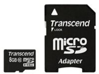 Transcend Premium - Flash memory card (microSDHC to SD adapter included)