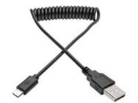 Tripp Lite 6ft USB 2.0 Hi-Speed A to Micro-B-USB Cable Coiled M/M 6&#x27;