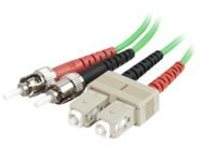 C2G 5m SC-ST 62.5/125 OM1 Duplex Multimode PVC Fiber Optic Cable - Green - patch cable - 5 m - green