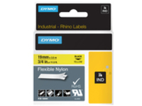 RHINO 3/4IN X 11.5FT, YELLOW FLEXIBLE NYLON LABELS