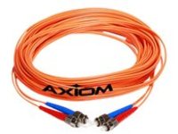 Axiom LC-ST Multimode Duplex OM1 62.5/125 Fiber Optic Cable - 1m - Orange - network cable - 1 m
