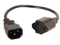 C2G 2ft 16 AWG Monitor Power Adapter Cord (IEC320C14 to NEMA 5-15R) TAA