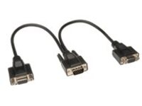Tripp Lite 1ft VGA Monitor Y Splitter Cable High Resolution HD15 M/2xF 1'