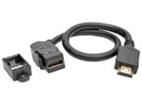 Tripp Lite HDMI w/ Ethernet Keystone Panel Mount Extension Cable All in One Angled 1'