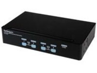 StarTech.com 4 Port Rack Mountable USB KVM Switch with Audio &amp; USB Hub