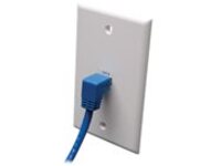 Eaton Tripp Lite Series Down-Angle Cat6 Gigabit Molded UTP Ethernet Cable (RJ45 Right-Angle Down M to RJ45 M), Blue, 3 ft. (0.91 m)
