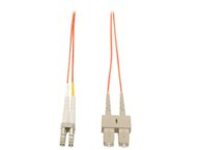 Tripp Lite 25M Duplex Multimode 62.5/125 Fiber Optic Patch Cable LC/SC 82&#x27; 82ft 25 Meter