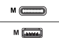 AddOn - USB cable - USB (M) to 24 pin USB-C (M)