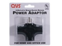 QVS Space-Saver Grounded Power Outlet Splitter