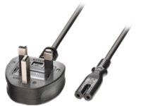 Lindy - Power cable - BS 1363A (M) to power IEC 60320 C7